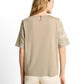 T-shirt with embroidered sleev - 1052152