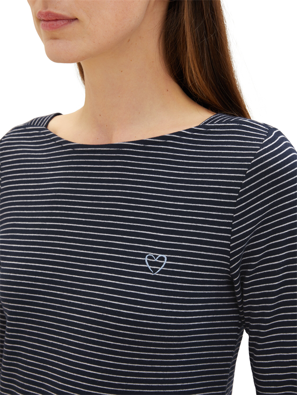 T-shirt boat neck stripe - 1040545