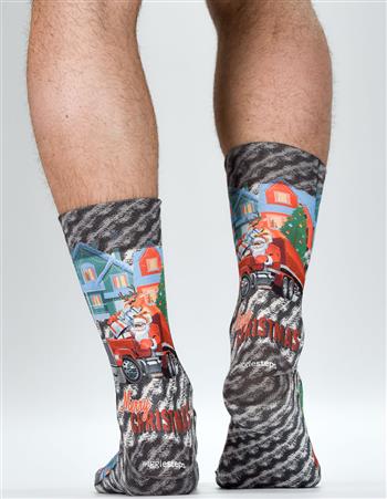 Men Socks CHIRSTMAS TRUCK - 2010-04581-932