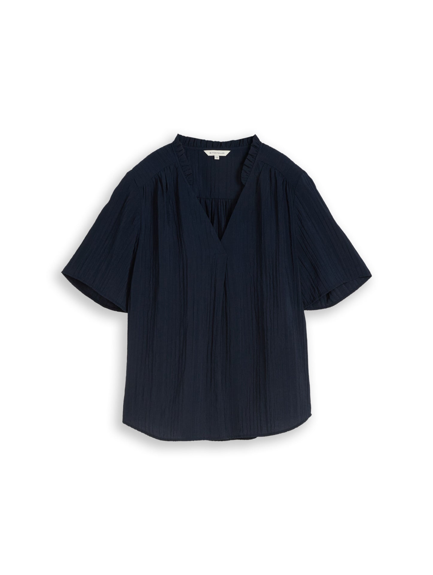 blouse crinkled with frill col - 1049809