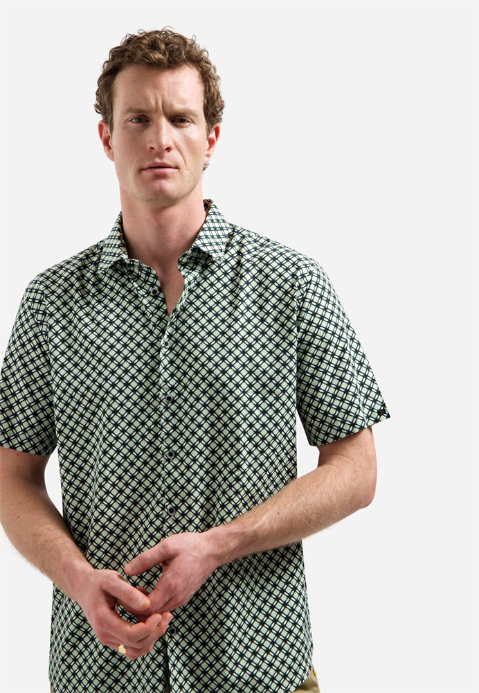 Shirt Short Sleeve Stretch Allover - 31490342