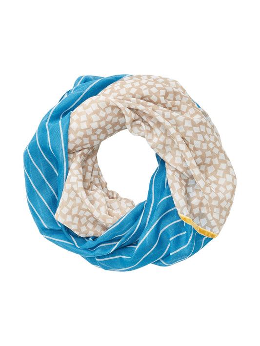 printed loop scarf with tape - 1032526