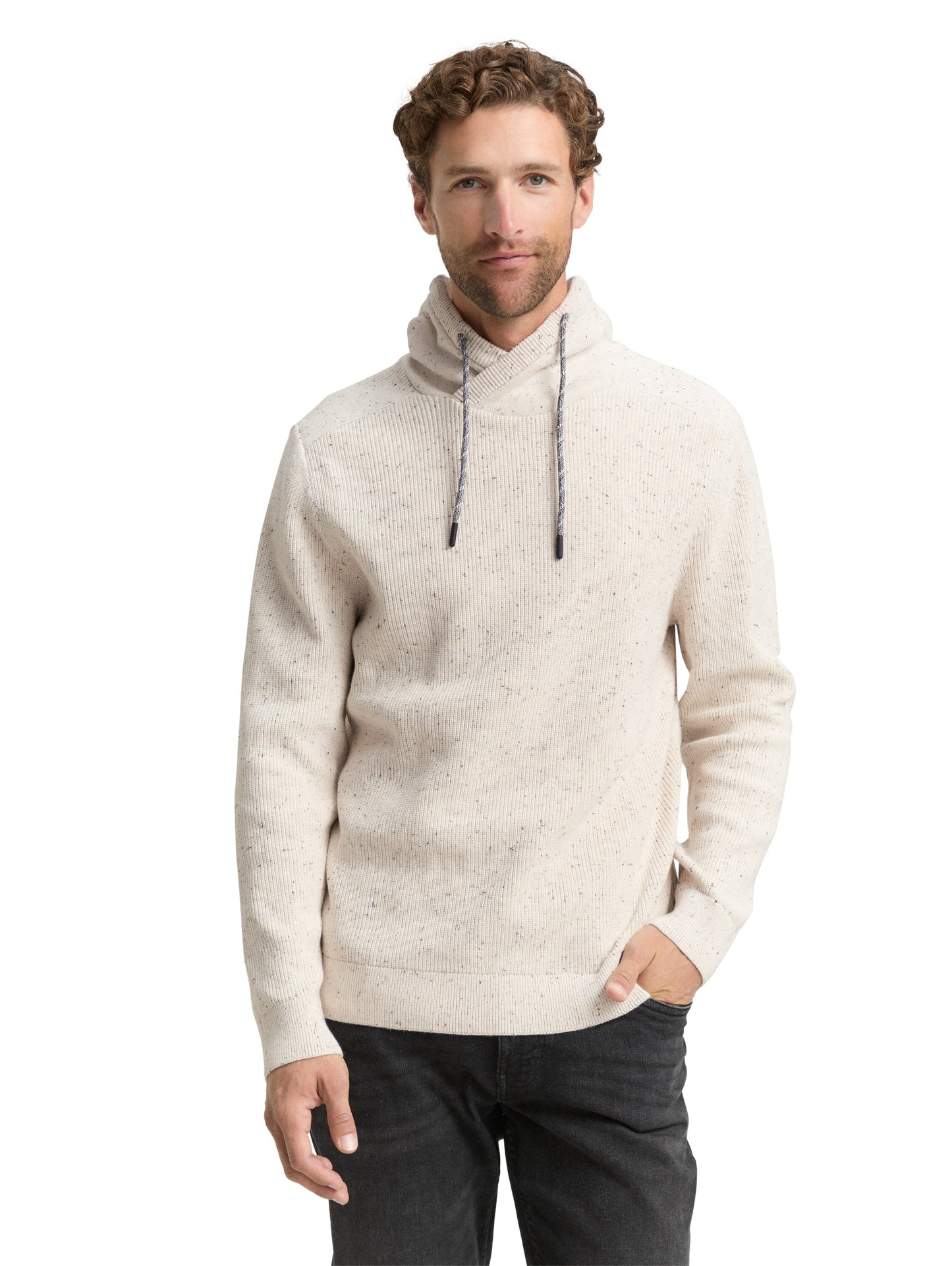 snood knit pullover with neps - 1048715