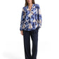blouse printed V-neck - 1048676