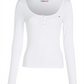 TJW SLIM BUTTON RIB C-NECK LS - DW0DW17540