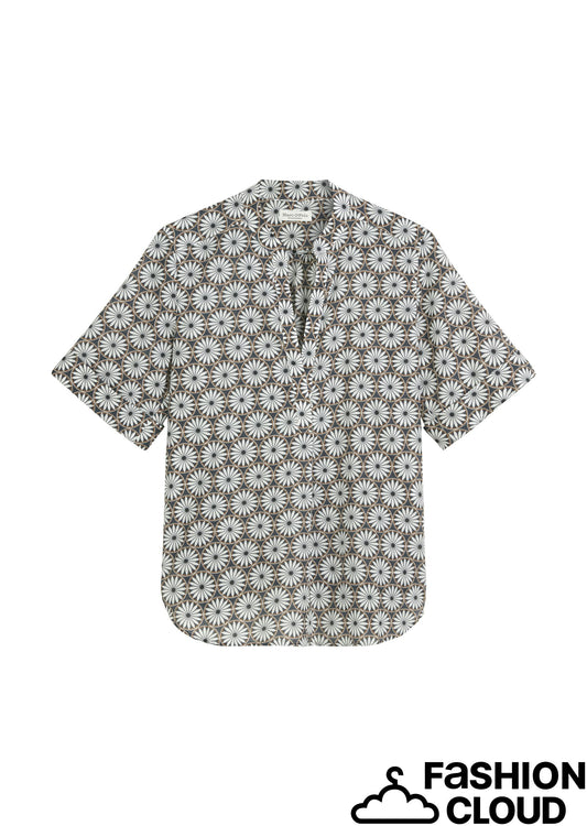 Short sleeve tunic, v-neck, feminin - 504080941069