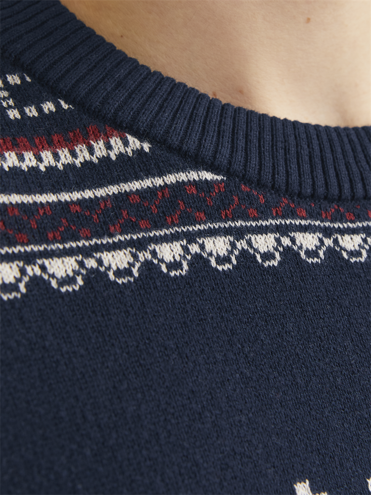 JJXMAS SNOWBALL KNIT CREW NECK - 12248145