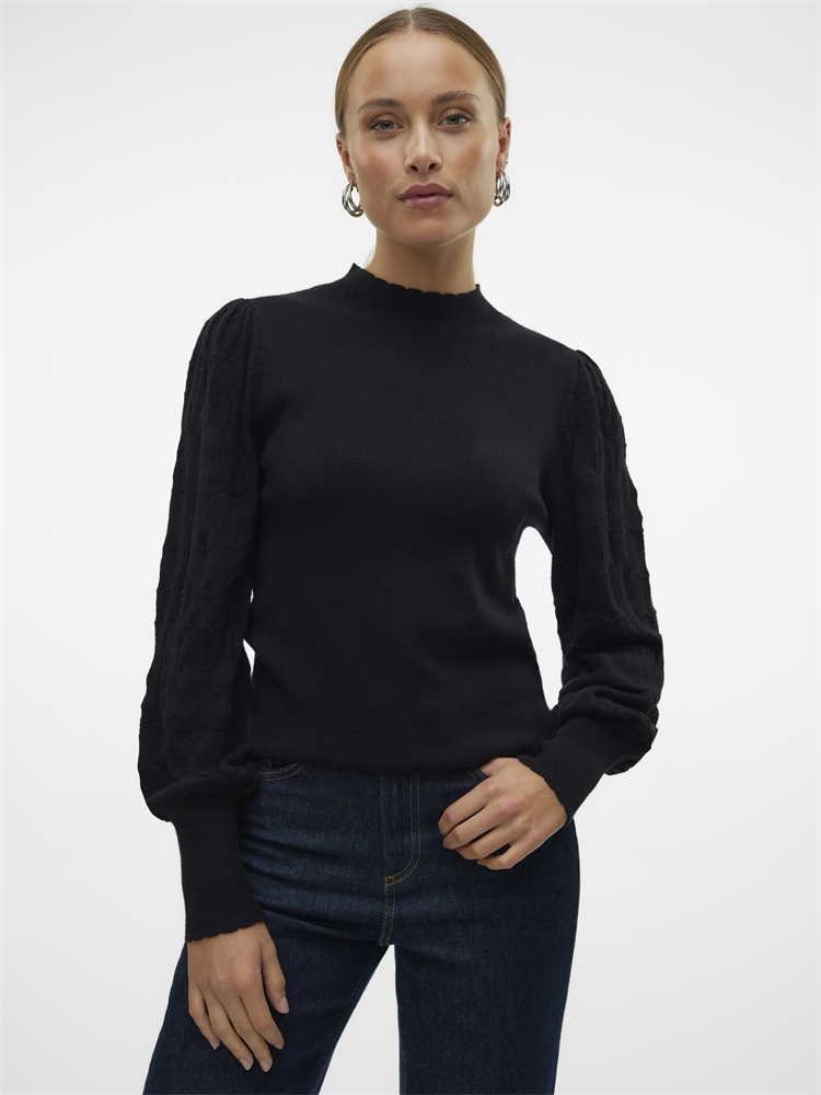 VMLIMONE LS HIGHNECK PULLOVER GA BO - 10310809