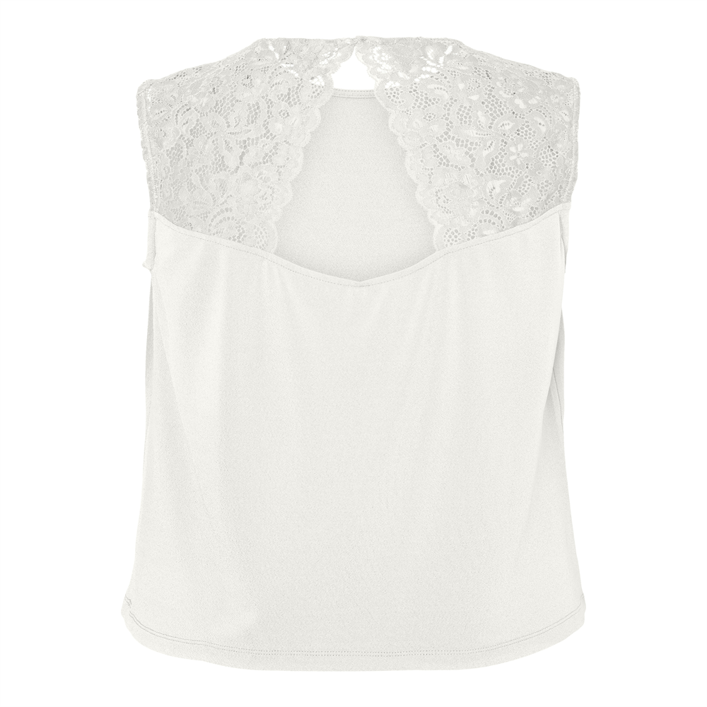 VMANA SL LACE O-NECK TOP JRS - 10300394