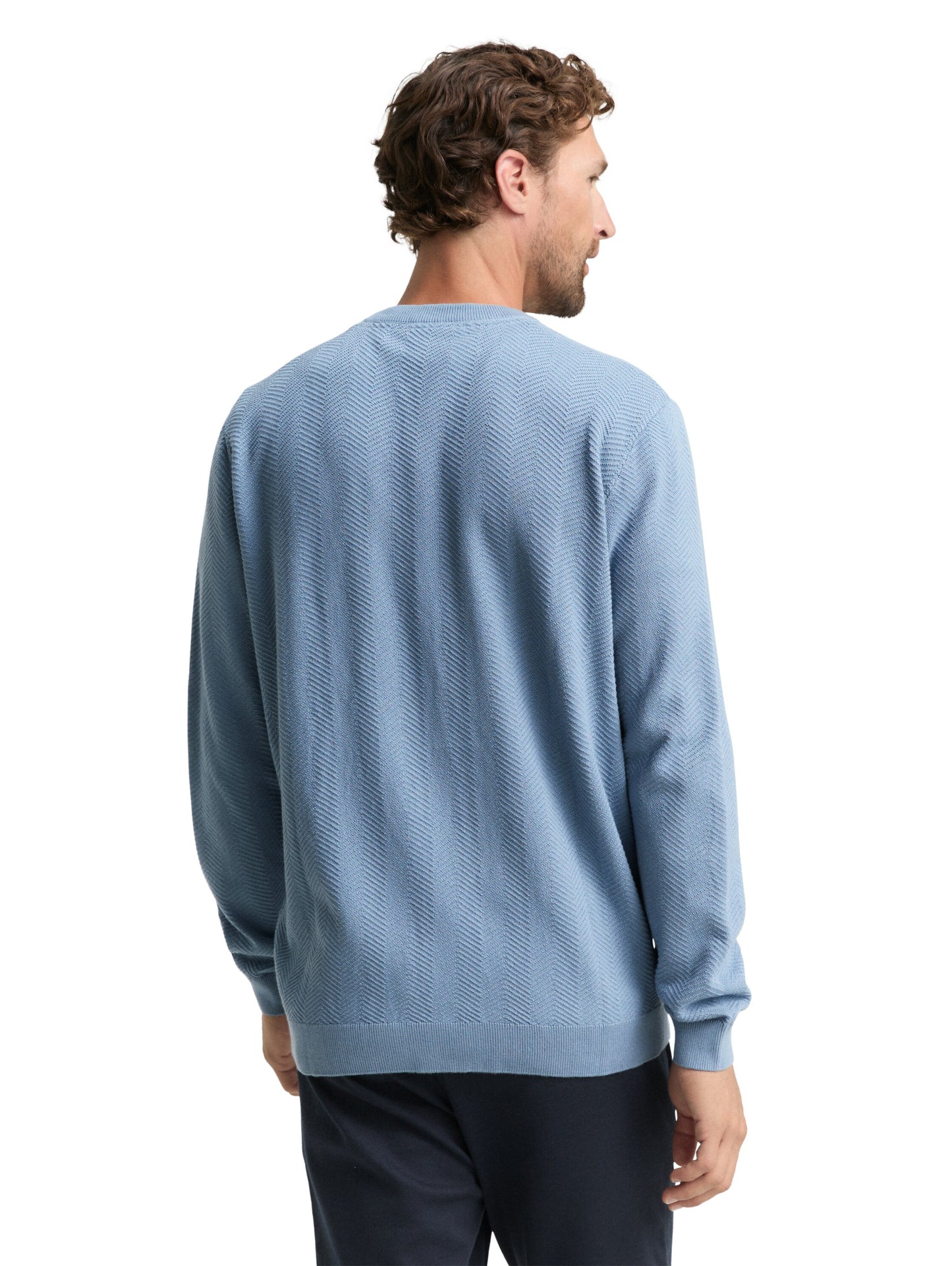knitted herringbone pullover - 1048720