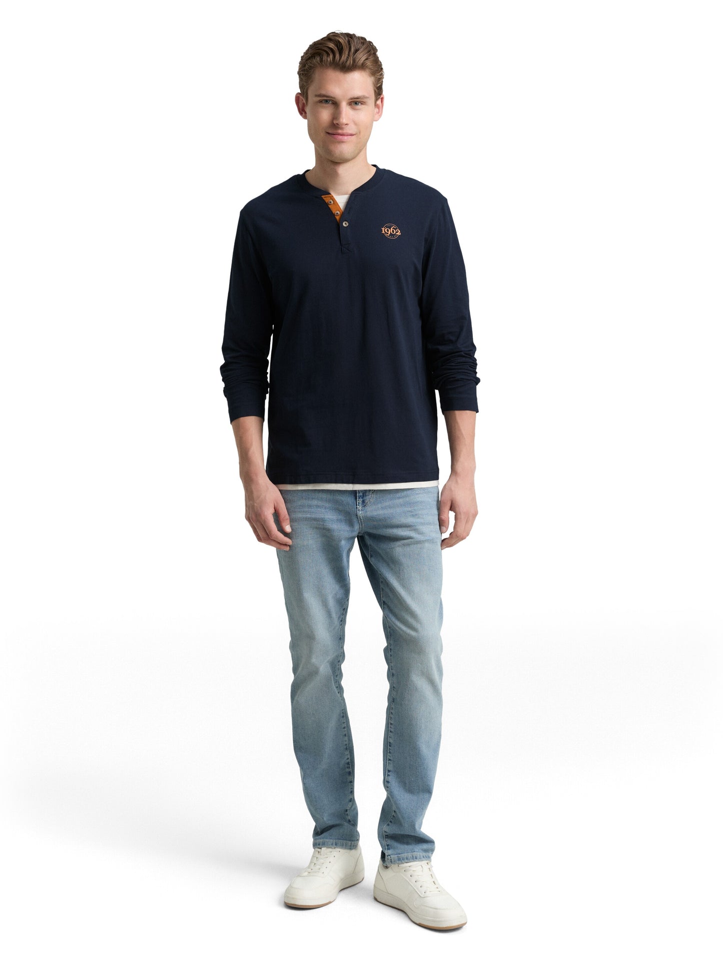 detailed longsleeve serafino - 1048628