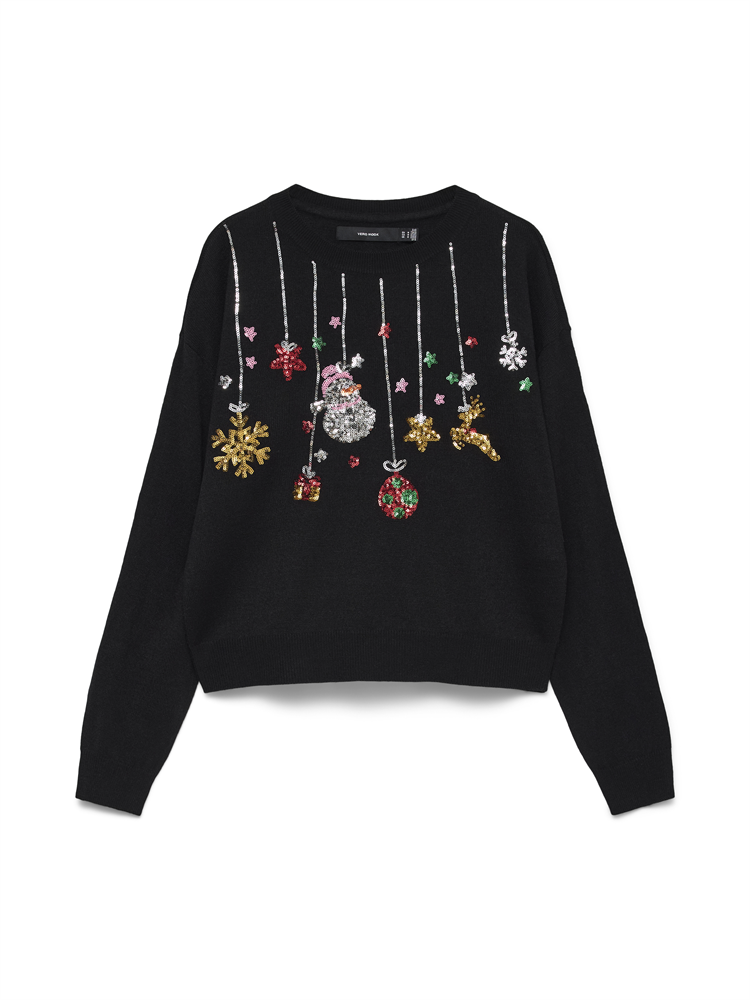 VMNEW GLITTER LS O-NECK PULL. XMAS - 10347076