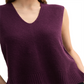 knit cosy vneck vest - 1043062