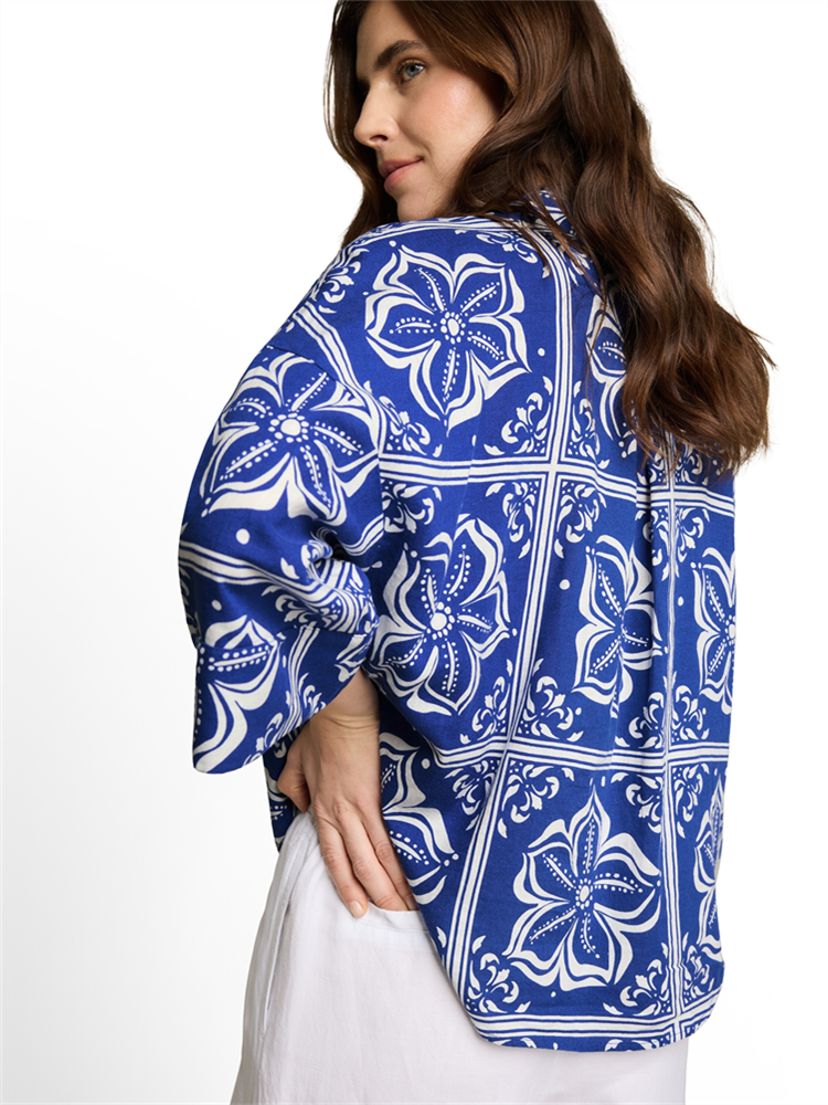 blouse loose fit with linen - 1049825