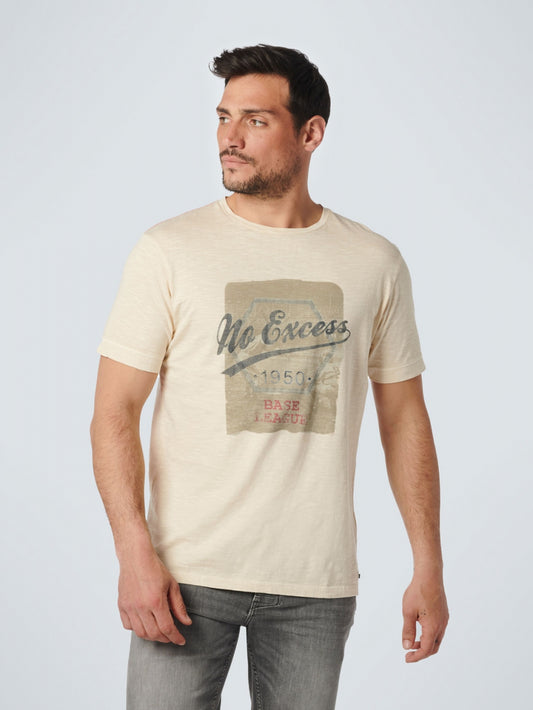 T-Shirt Crewneck Garment Dyed Print - 20350471