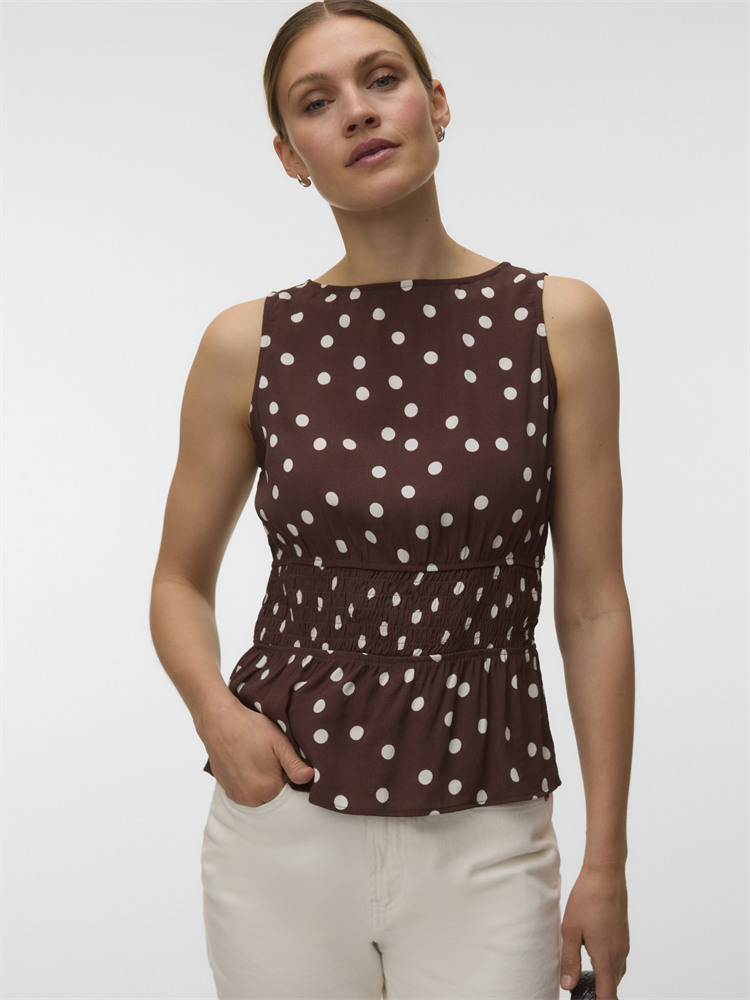 VMELISA S/L SMOCK DETAIL TOP WVN - 10347963