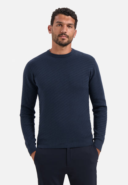 Pullover Crewneck Jacquard Solid - 29230916