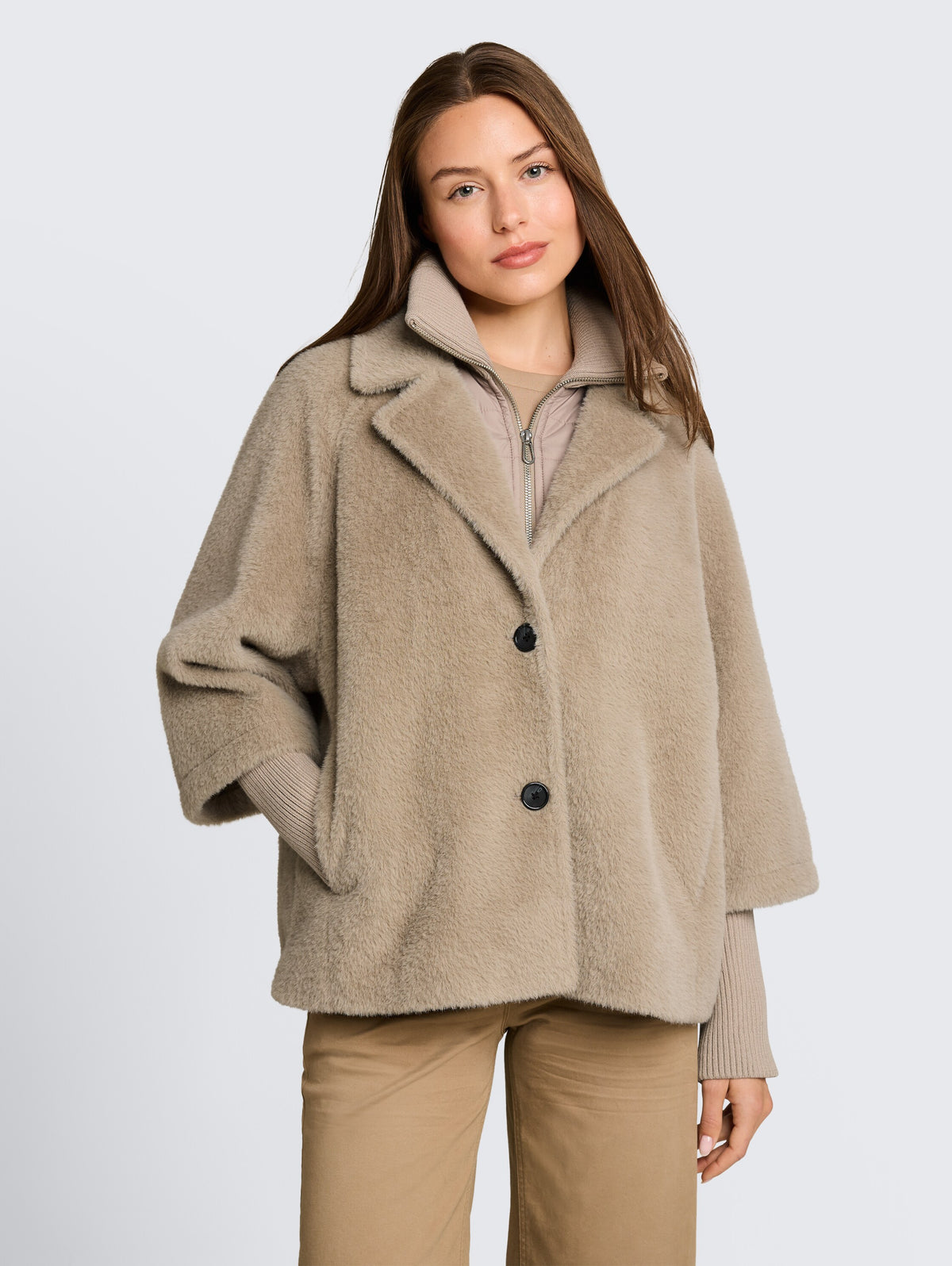 cosy cape jacket - 1051134