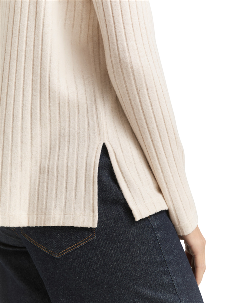 T-shirt cosy wide rib mock nec - 1048934