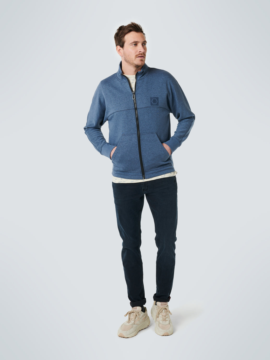Sweater Full Zipper High Neck Melan - 15100216