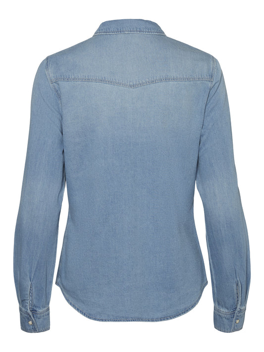 VMMARIA LS DENIM SLIM SHIRT MIX NOO - 10277523