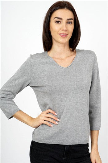 Da. Pullover V-Ausschn. - 13303