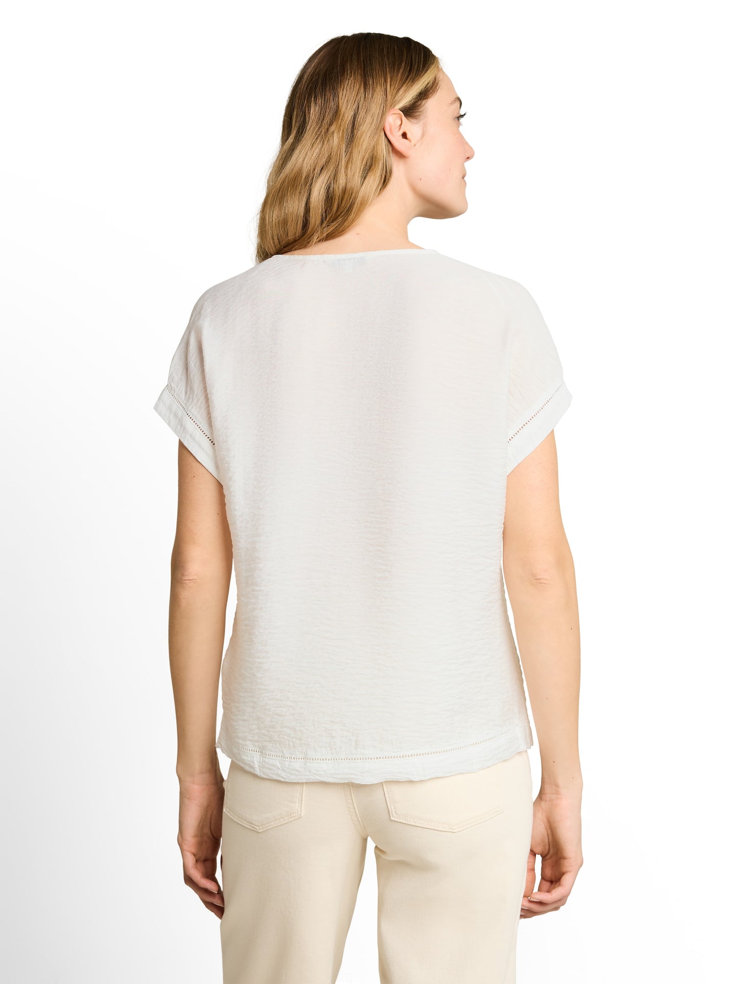 blouse solid v-neck - 1051077