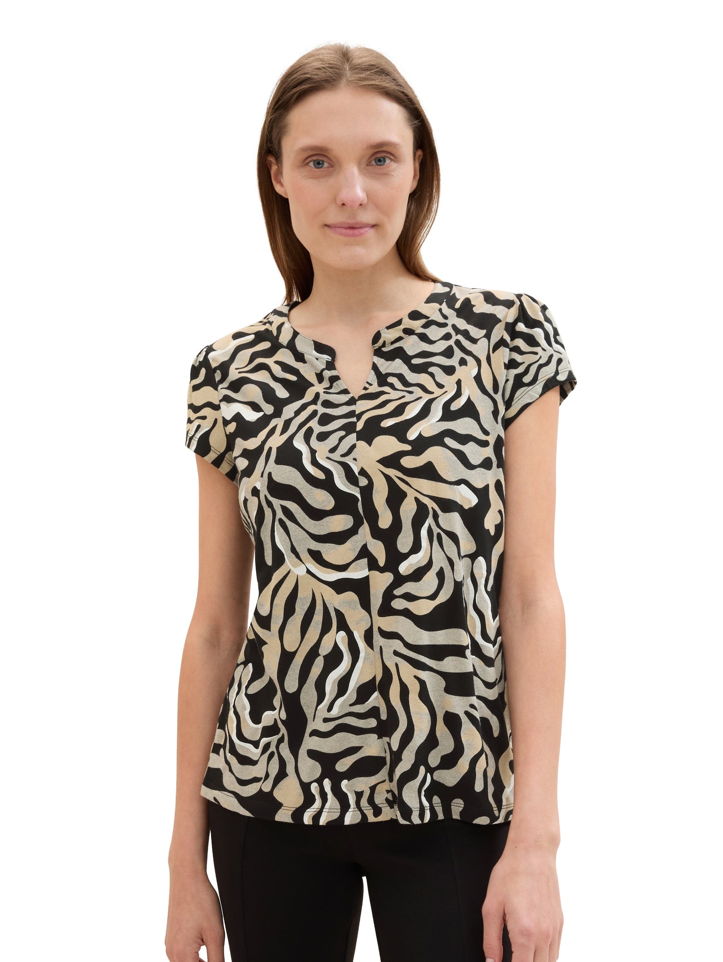 T-shirt blouse alloverprinted - 1042394