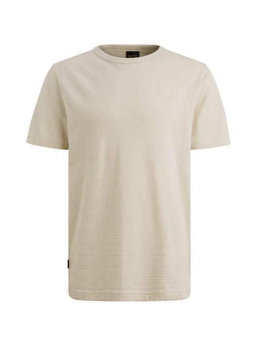 Short sleeve r-neck jacquard strip - PTSS2602563