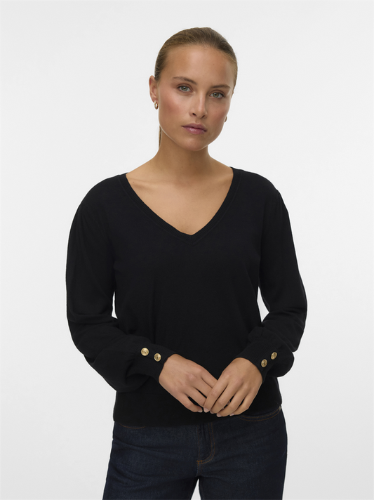 VMHOLLYKARIS LS V-NECK PULLOVER BOO - 10310578