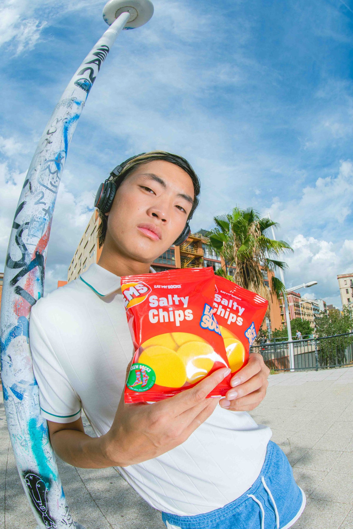 Socken Salty Chips, Red - EMSNOCCHIPR