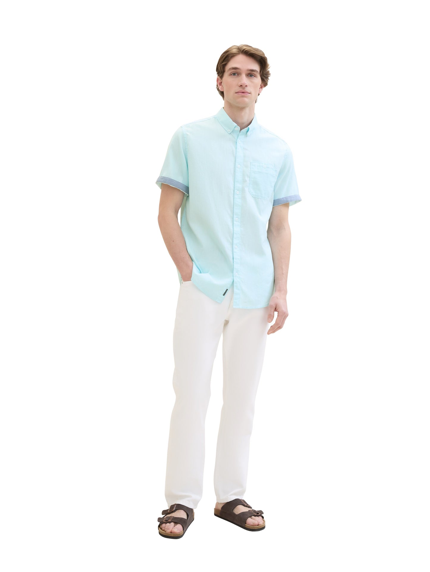 chambray slubyarn shirt - 1041373