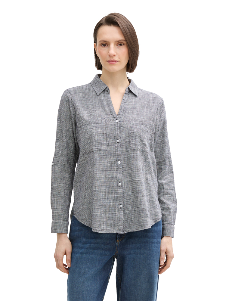 blouse with slub structure - 1035247