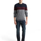knit stripe crew neck pullover - 1048772