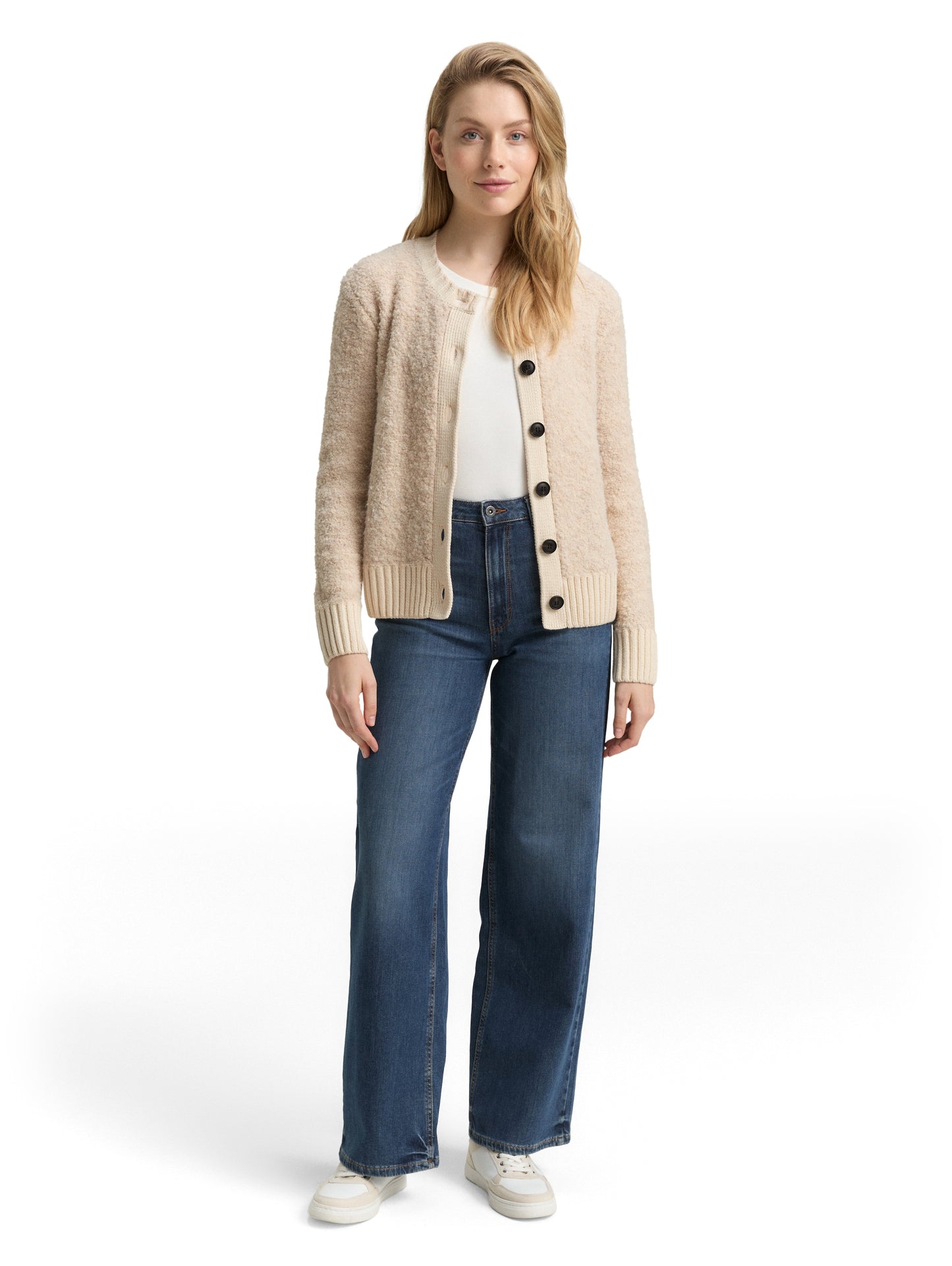knit boucle cardigan - 1049149
