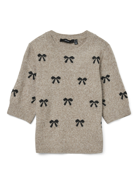 VMDOFFY INTARSIA 2/4 O-NK PULLOVER - 10330793