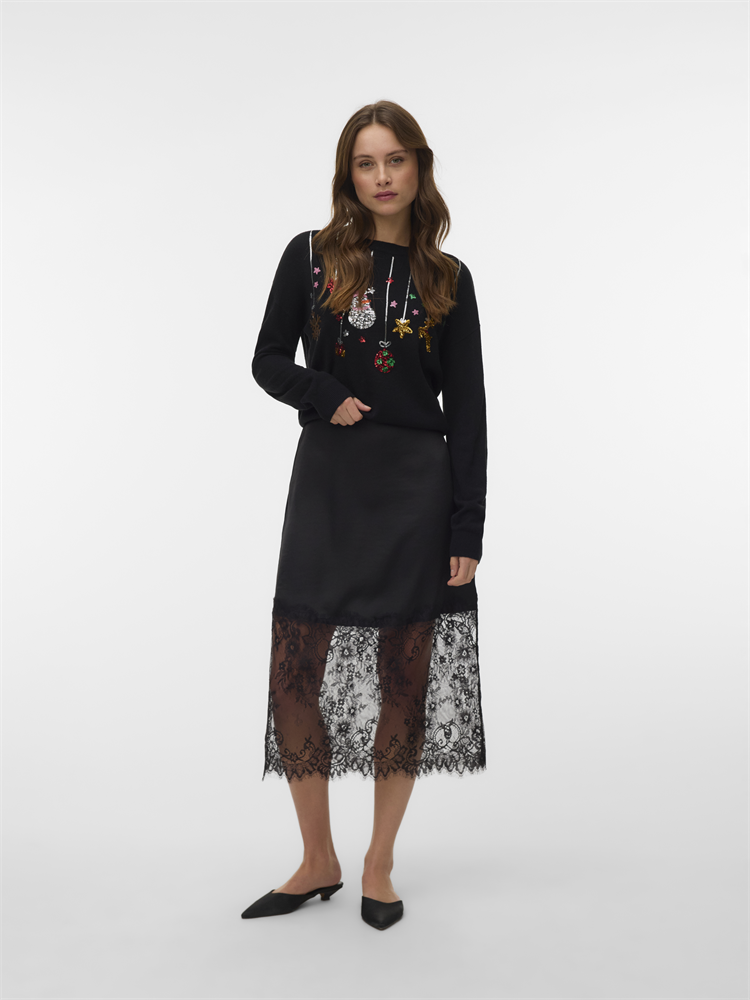 VMNEW GLITTER LS O-NECK PULL. XMAS - 10347076