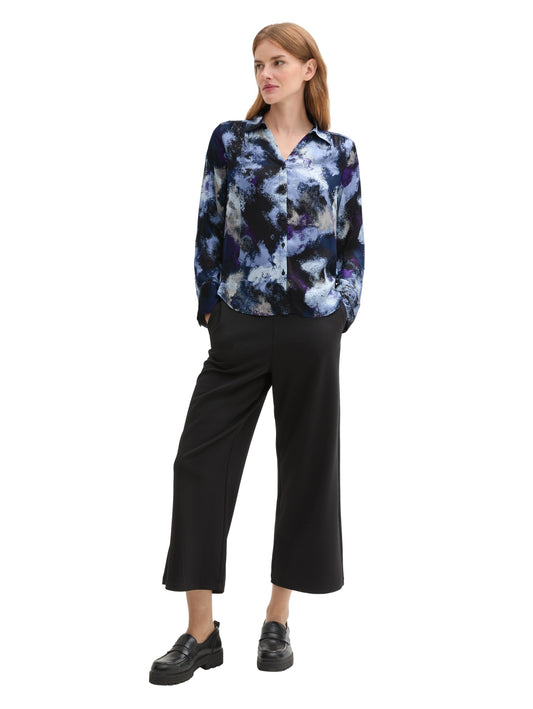 feminine shiny printed blouse - 1043861