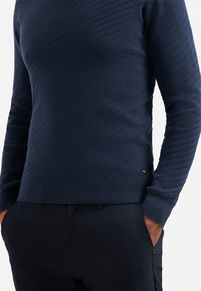 Pullover Crewneck Jacquard Solid - 29230916