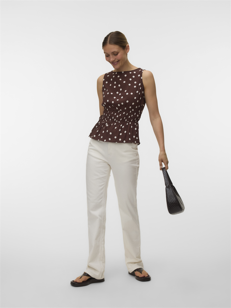 VMELISA S/L SMOCK DETAIL TOP WVN - 10347963