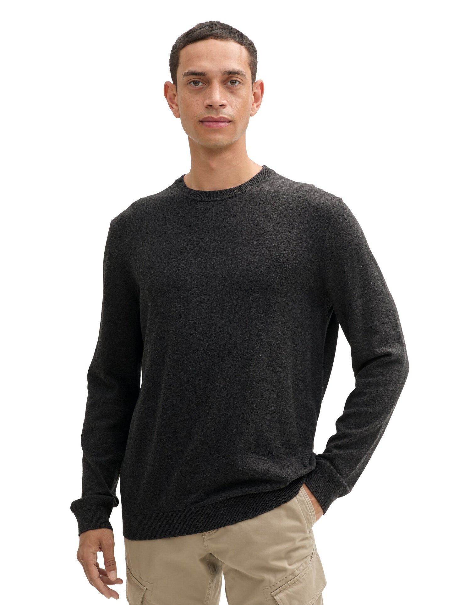 cotton cashmere crewneck knit - 1043266