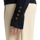 knit crew-neck with button det - 1049125