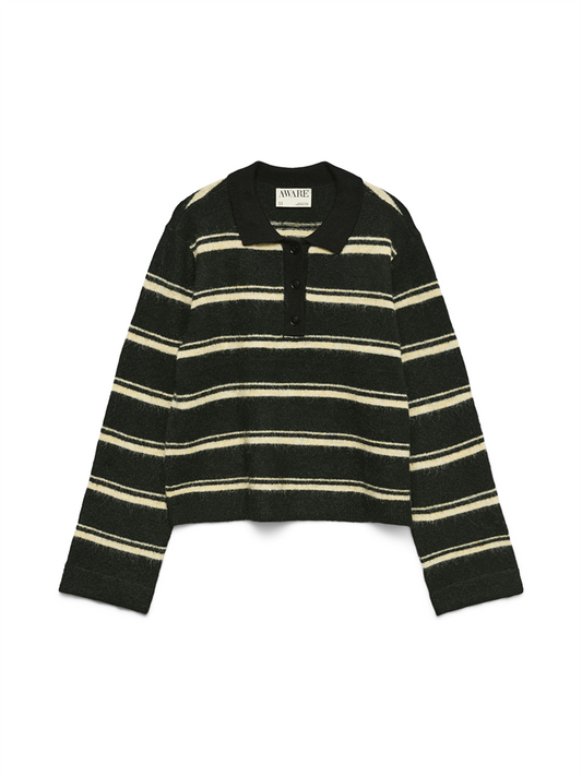 AWTACEY LS POLO KNIT - 10334366