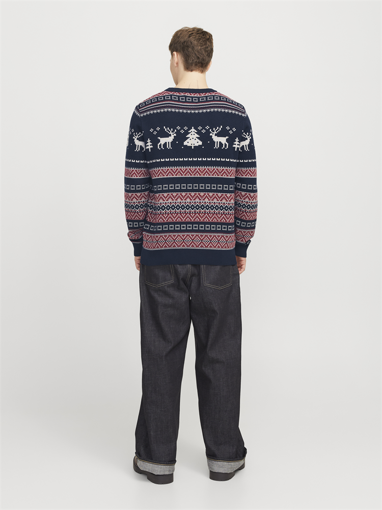 JJXMAS SNOWBALL KNIT CREW NECK - 12248145