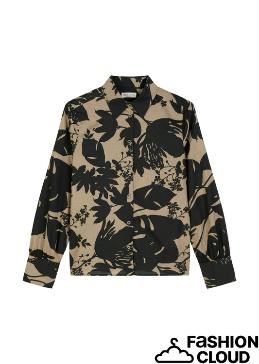 Blouse, long sleeve, kent collar, s - 503080942135