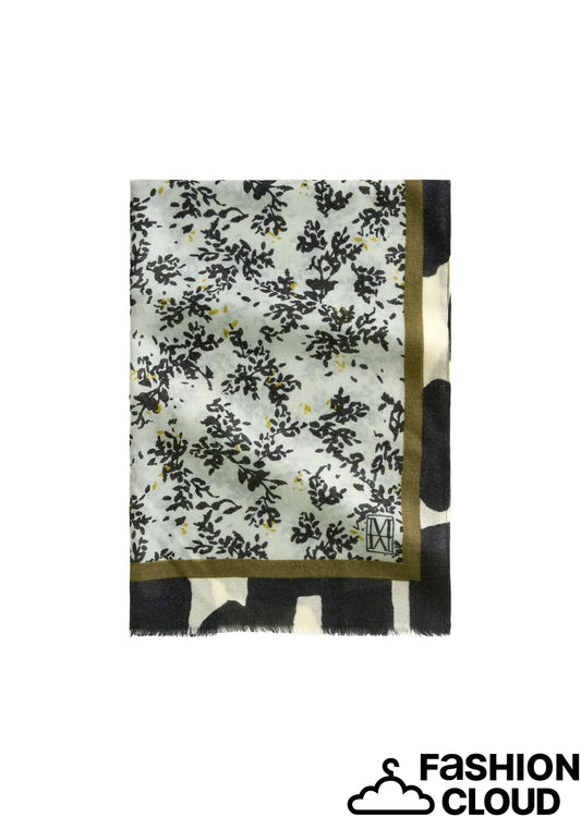 Scarf, printed wool twill, various - 509808602101