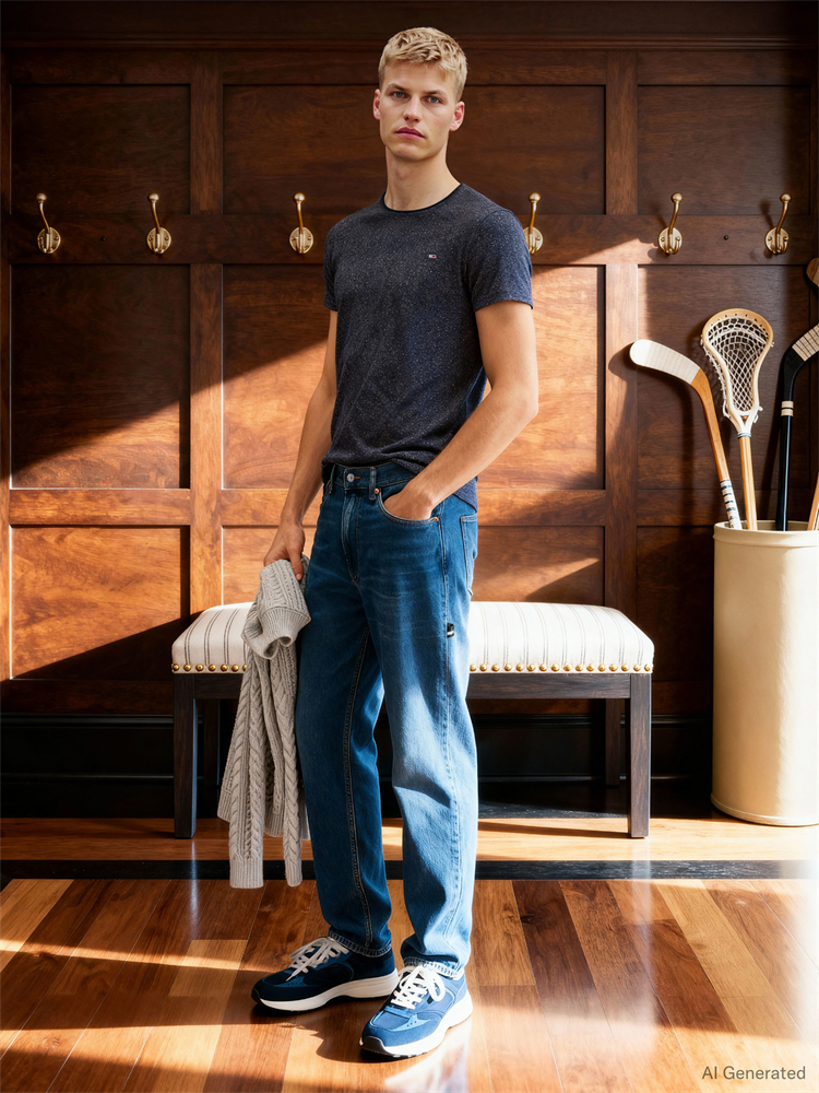 TJM SLIM JASPE C NECK - DM0DM09586