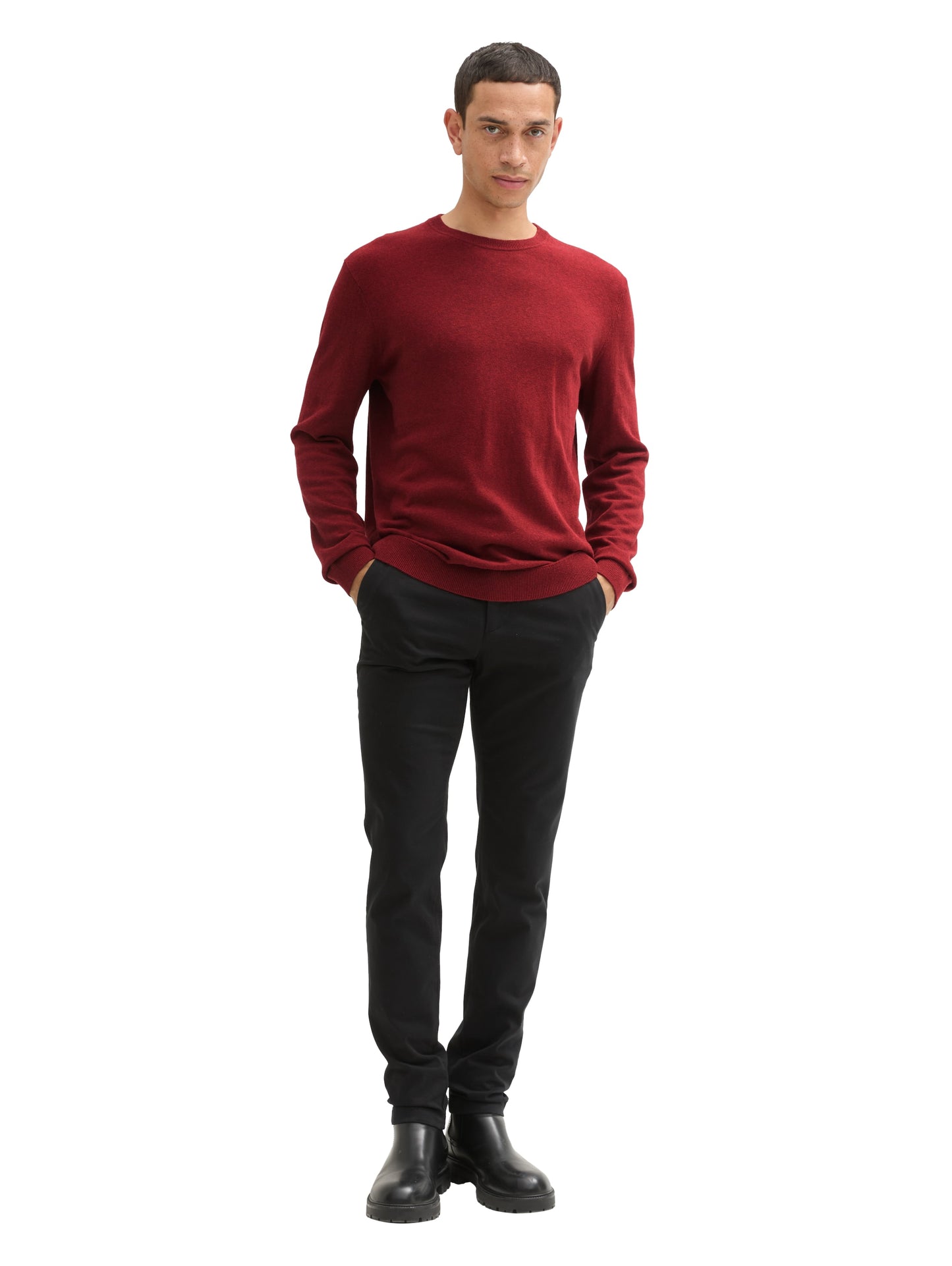 cotton cashmere crewneck knit - 1043266