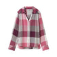 checked blouse - 1043208