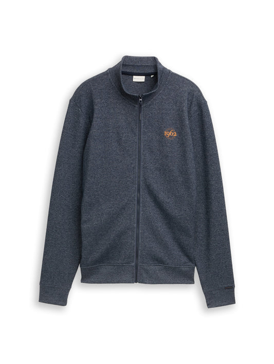 fine striped stand-up jacket - 1049523